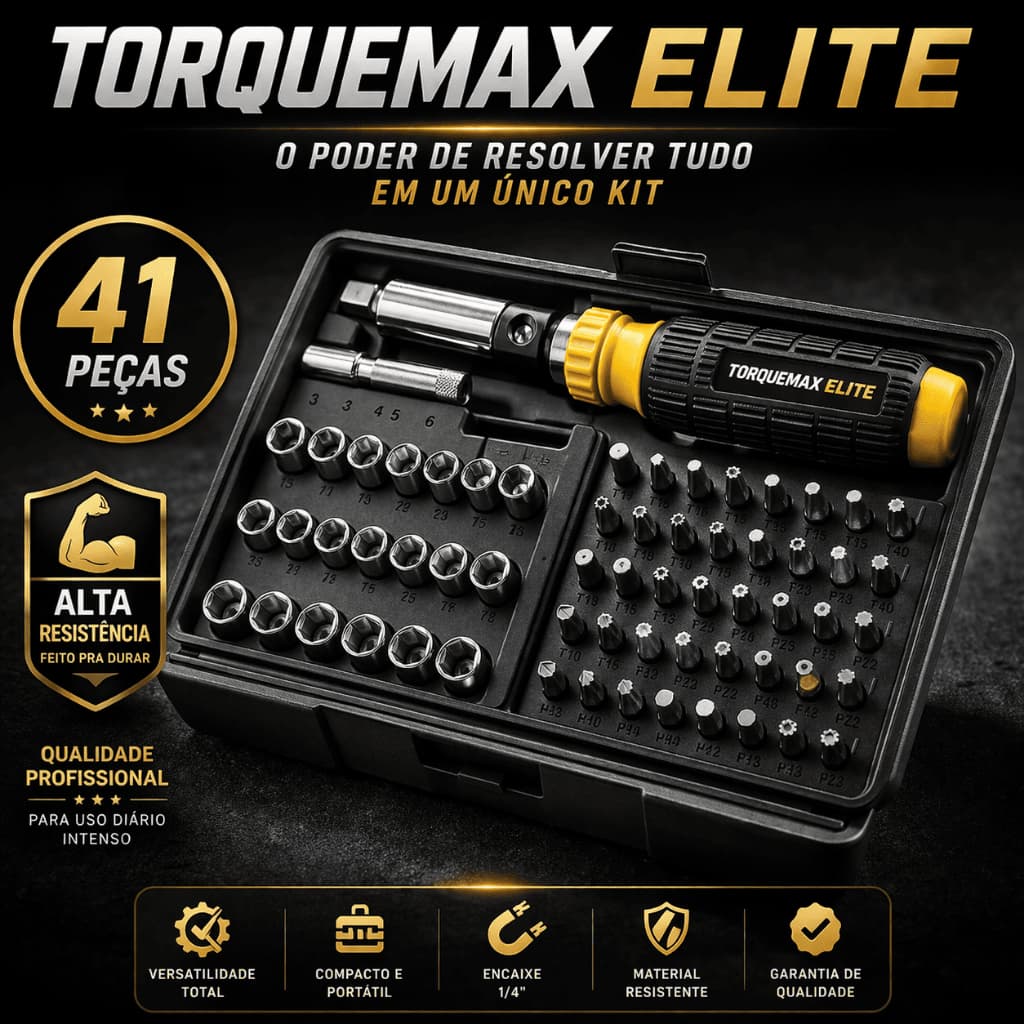 🔥 Kit Ferramentas 41 em 1 Chave Intercambiável Profissional Completo Resistente Estojo 🔥