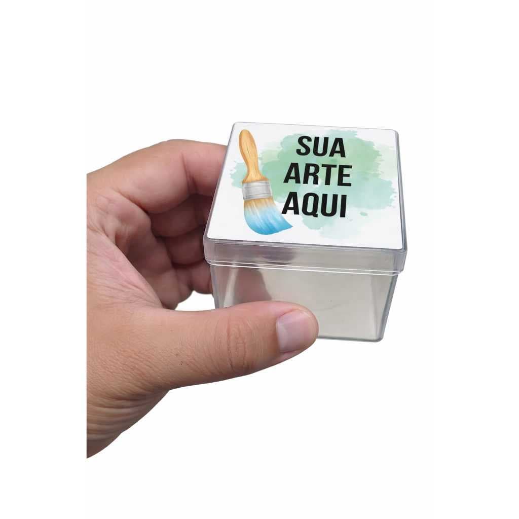 Caixa Acrílica 5x5  Personalizada Aniversários Batizados Casamento Festa infantil Com foto e Tema Diversos Presente Mimo