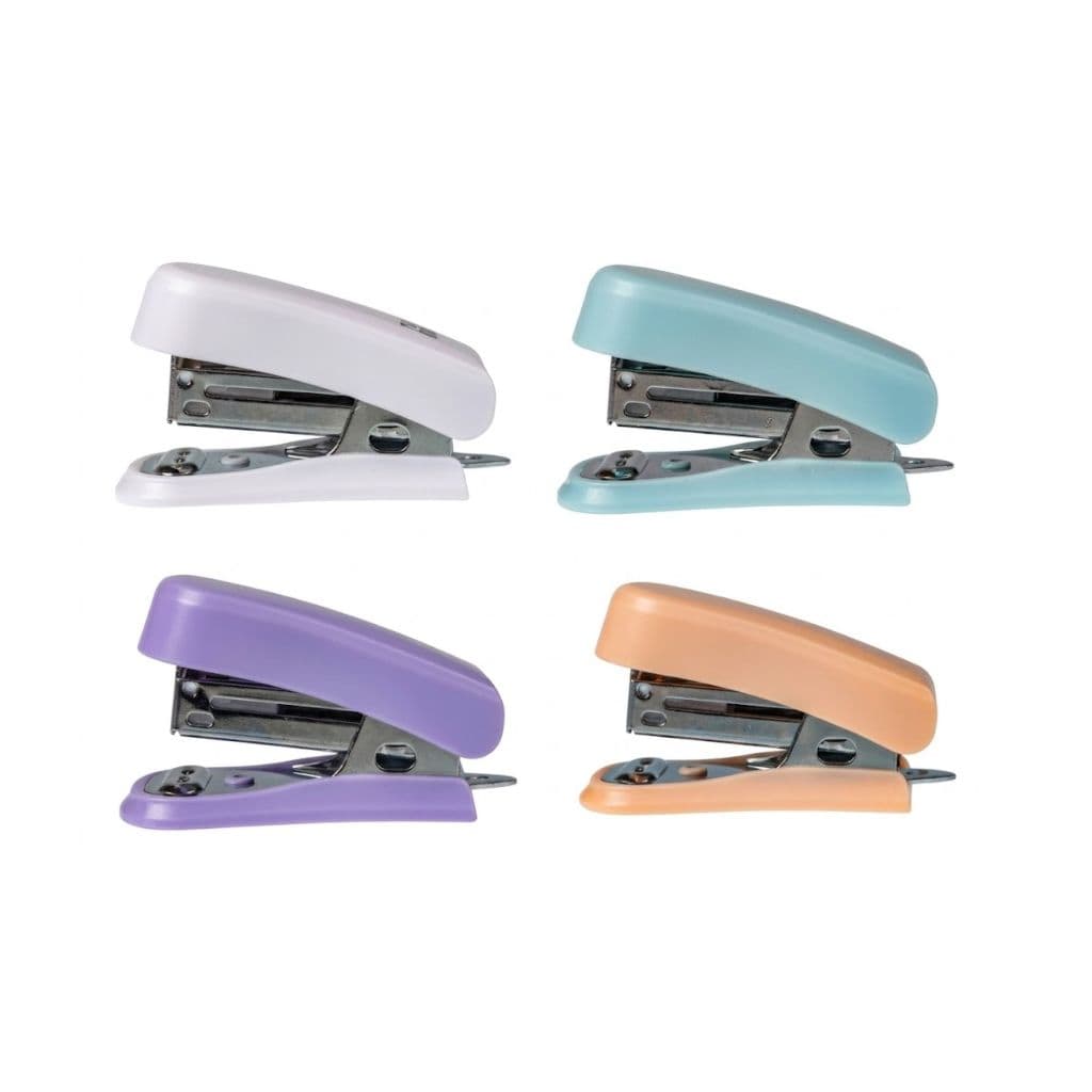 Mini Grampeador Tom Pastel (Amarelo Rosa Lilás Verde)  24/6 e 26/6 até 15 Folhas - Yins