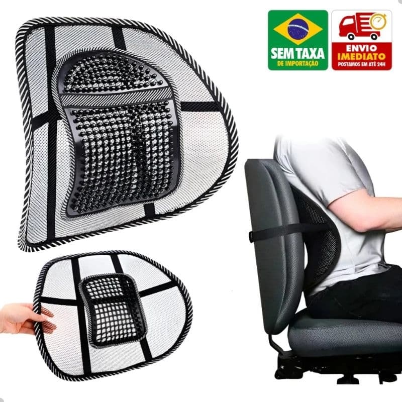 Apoio Lombar Ergonômico com Tela Respirável para Máximo Conforto