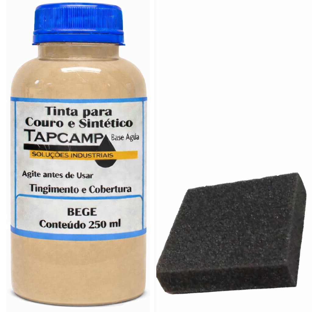 Tinta bege semi brilho para banco couro e sintéticos base agua 250 ml
