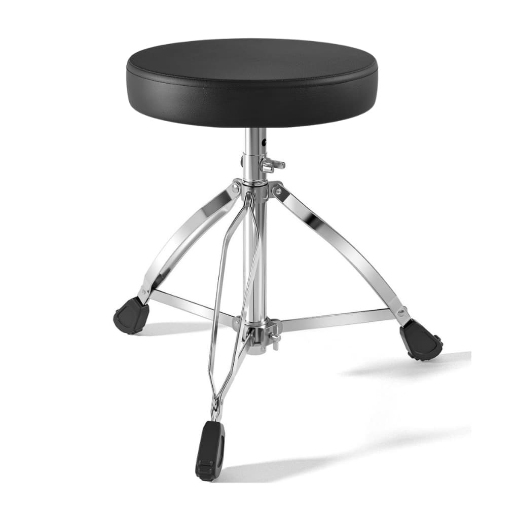 Banco de Bateria Voik B-930 Metal Cromado Pernas Duplas Pés Reforçados Regulagem de Altura Até 100Kg