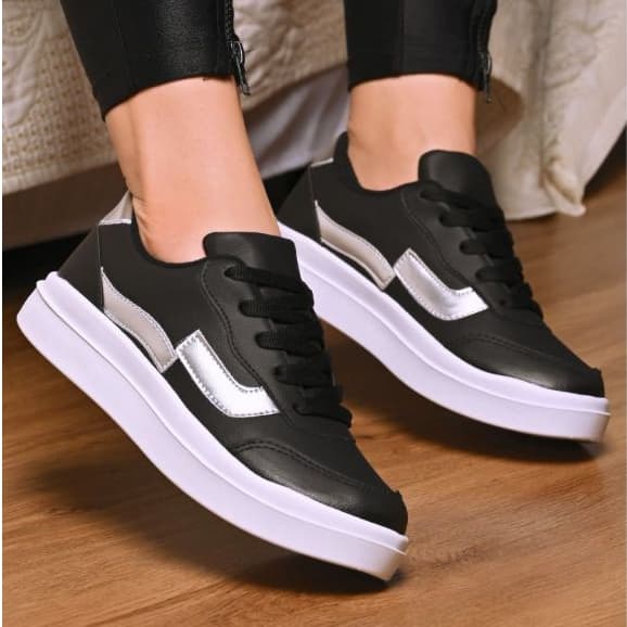 Tênis Feminino Casual Elegante Moderno Estiloso Macio Confortável Resistente Trabalho Uso Diário
