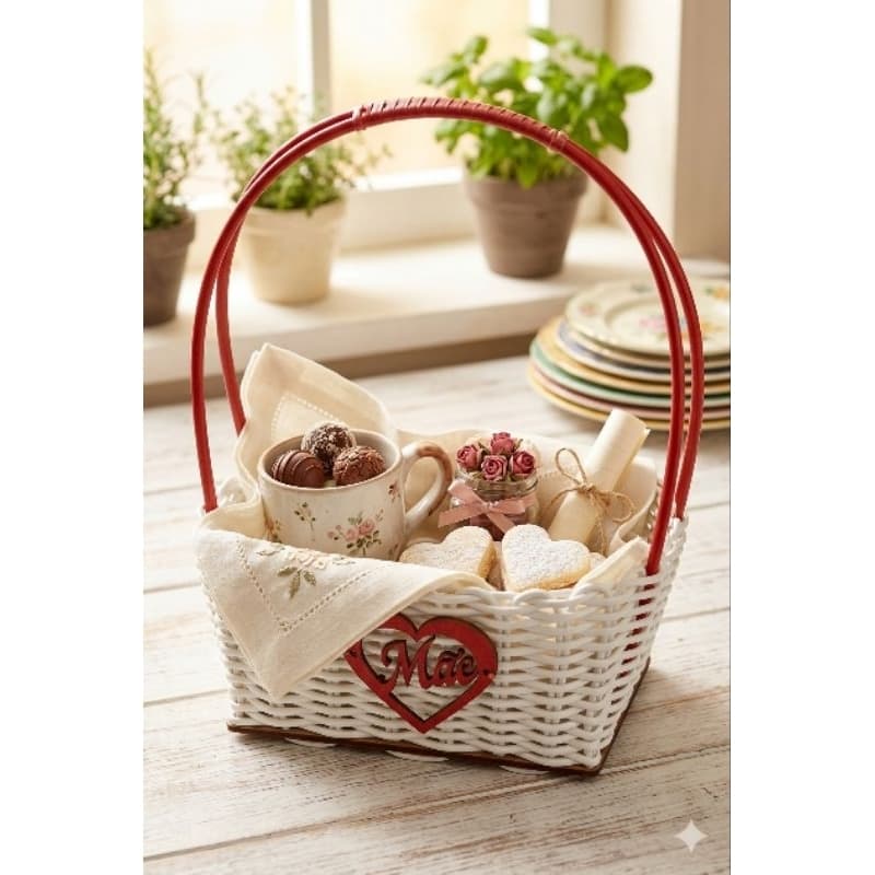 kit com 3  cestas  fibra sintética para café da amanhã e montagem kits dia das mães..