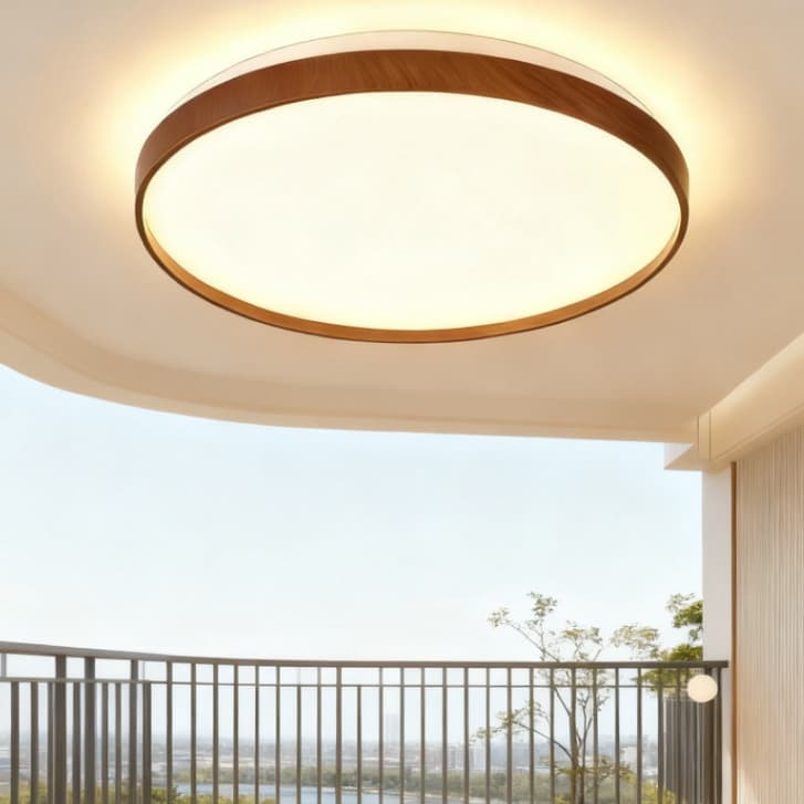 Plafon LED New Space Madeira 3 Cores Em 1 Luminária Plafon Wood Natural Moderno 30CM 40CM 50CM 50W