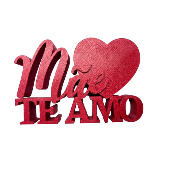 Placa Personalizada Mãe Te amo decorativa impressão 3D