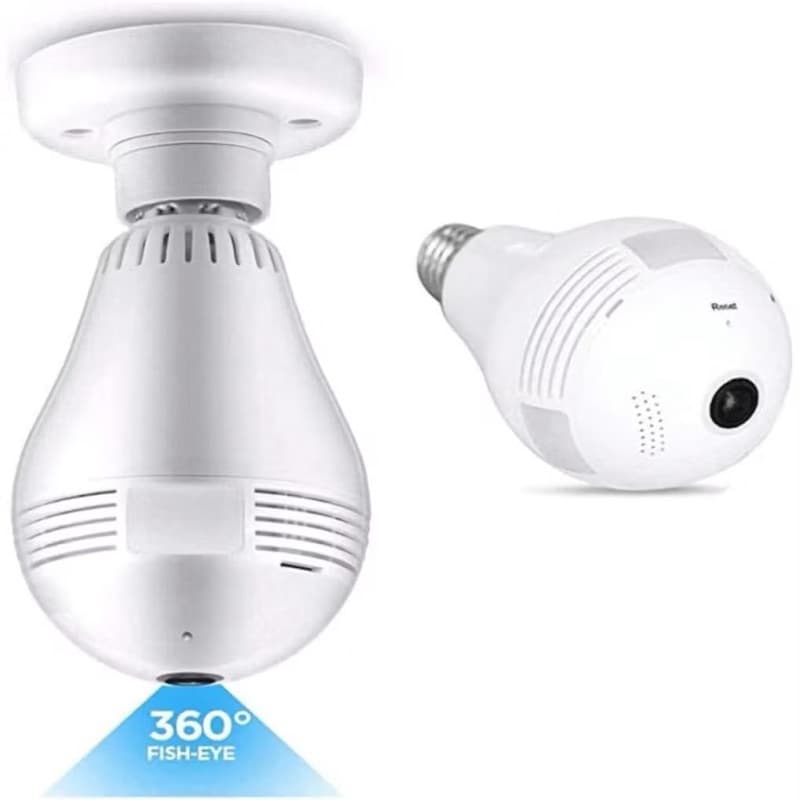 Câmera Ip Segurança Lampada ° Panorâmica Espia Wifi icesse