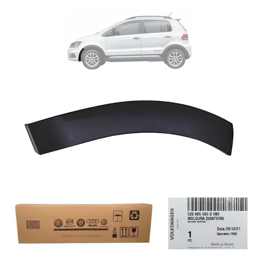Moldura Acabamento Do Parachoque Esquerdo Original Fox Track 2015/2022 Vw 5Z0805583D9B9