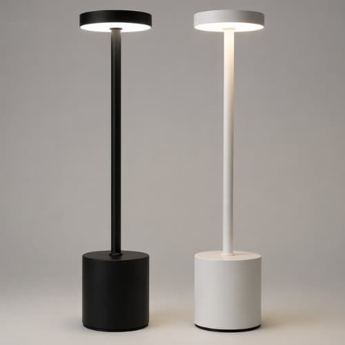 Abajour de Mesa LED Luminária Touch Recarregável Sem Fio - Sala Quarto Escritório Consultório Luxo