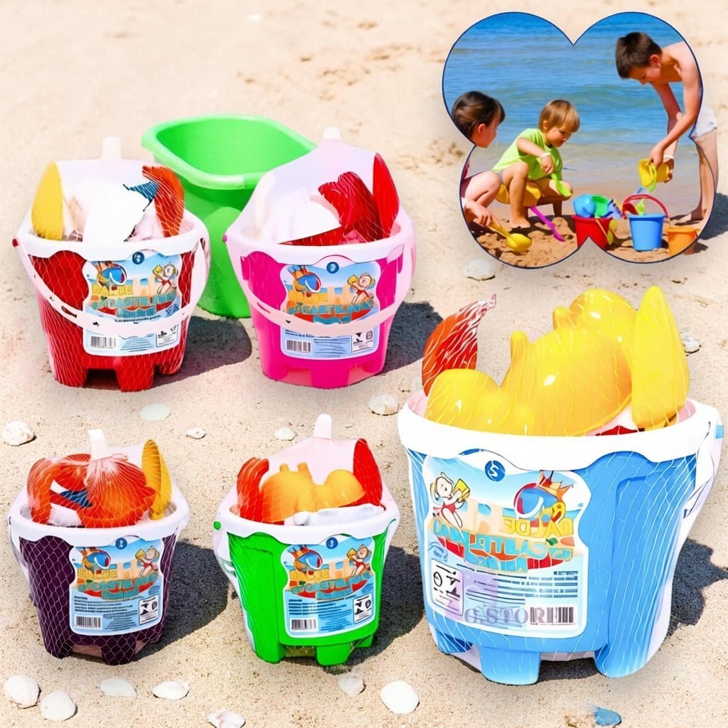 Baldinho de Praia Kit Balde Praia Castelinho Areia Infantil Completo Brinquedo