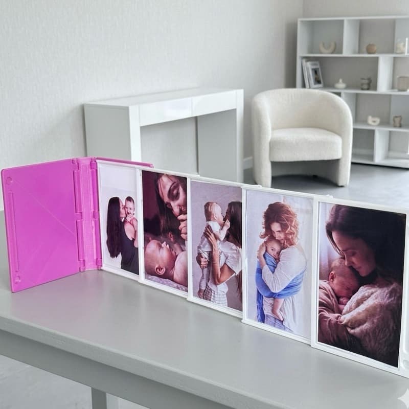 Porta Retrato Retrátil em Formato de Livro Presente Criativo para Dia das Mães Casamento e Amigos
