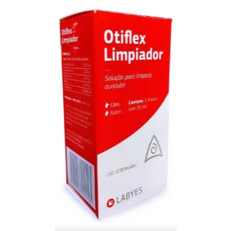 Limpador Auditivo Labyes Otiflex para Cães e Gatos - 25ml
