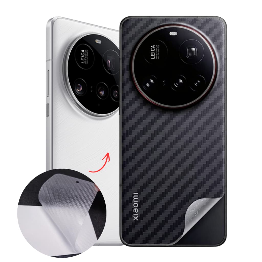 Película Mi 15 Ultra Películas Traseiras de Proteção Fibra De Carbono Encaixa Perfeitamente