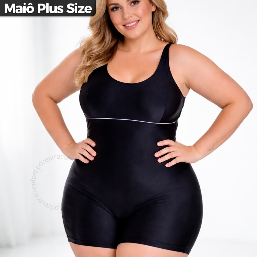 Maiô Plus Size Modelador Feminino Moda Praia Verão Tendência Premium