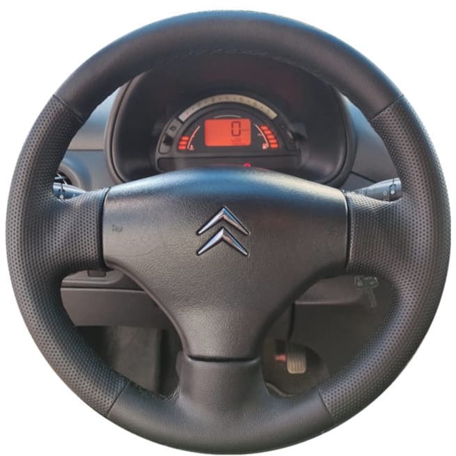 Capa de Volante Costurada Premium Citroen C3 Sem Airbag