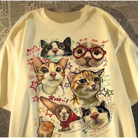 Camiseta Streetwear Feminina/Masculina Gatos Cute Hype Gatinhos Estilosos