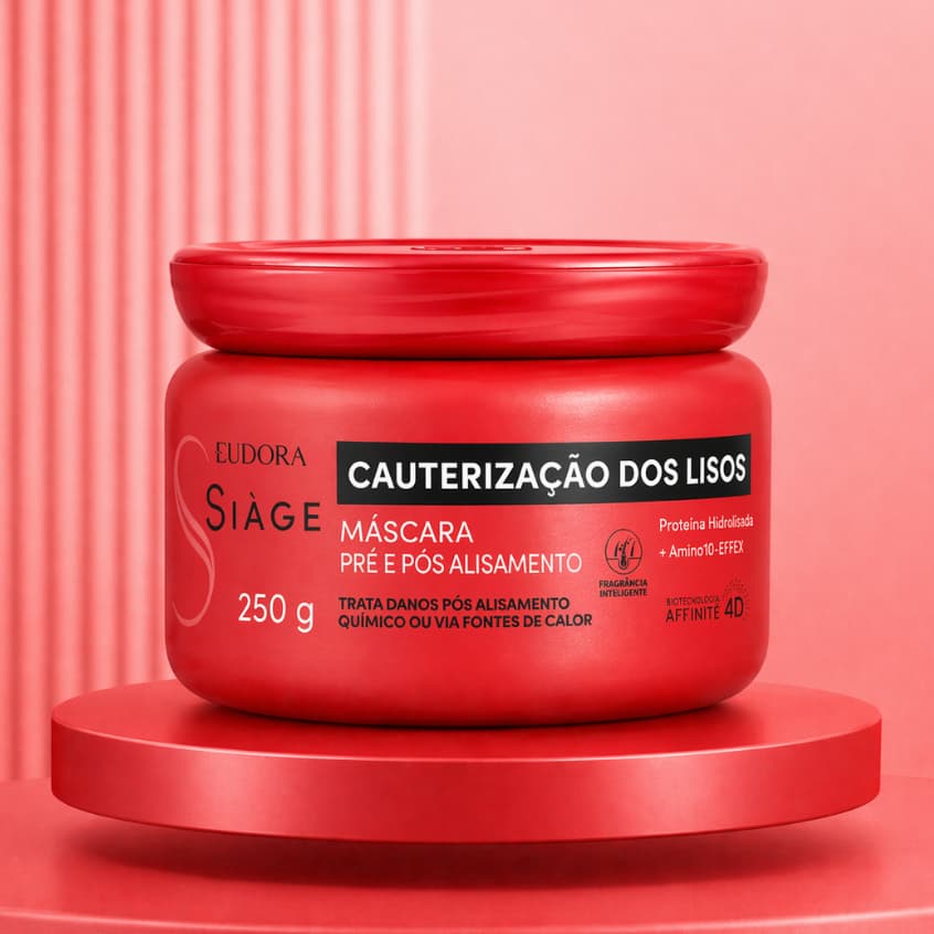 Máscara Capilar Eudora Siáge Cauterização dos Lisos 250g Cronograma