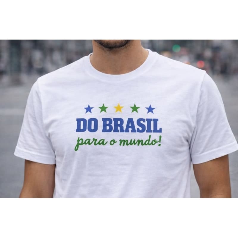 Camiseta Brasil Unissex Camiseta Personalizada 100% algodão Confortável Estilosa Camiseta Básica