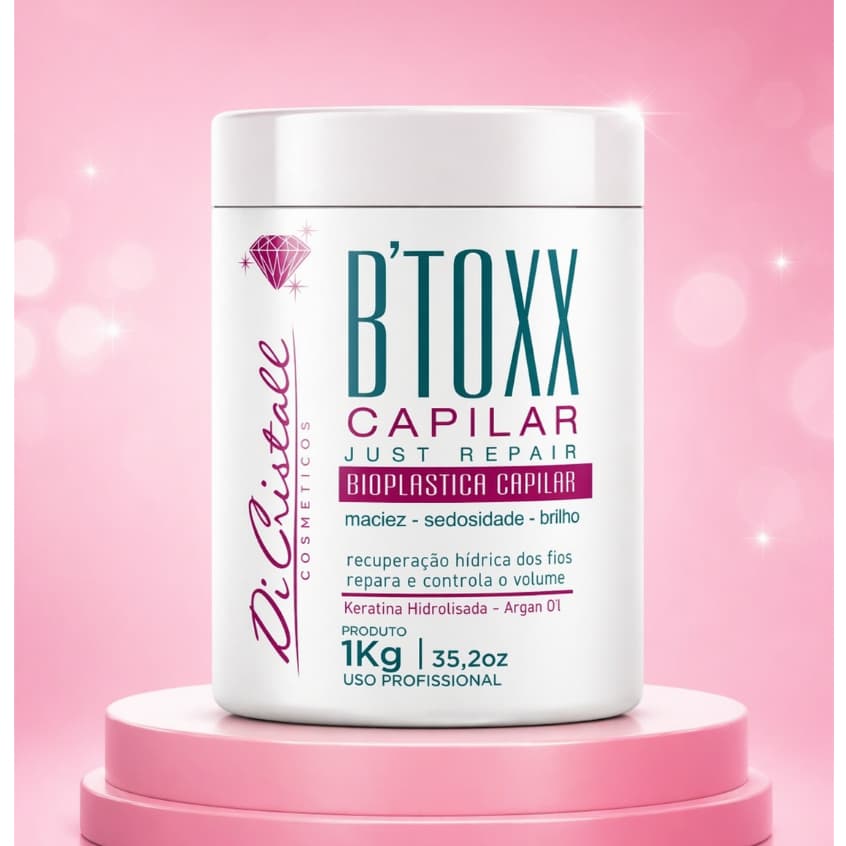 B’Toxx Capilar DiCristall Just Repair Bioplástica Hidratação Profunda 1kg Profissional