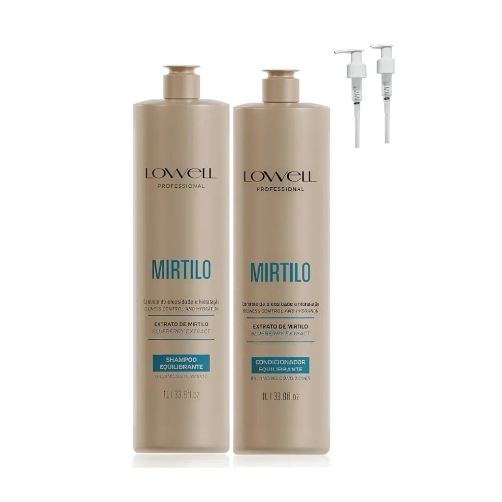 Kit Extrato de Mirtilo Shampoo  + Condicionador 1 Litro  Lowell