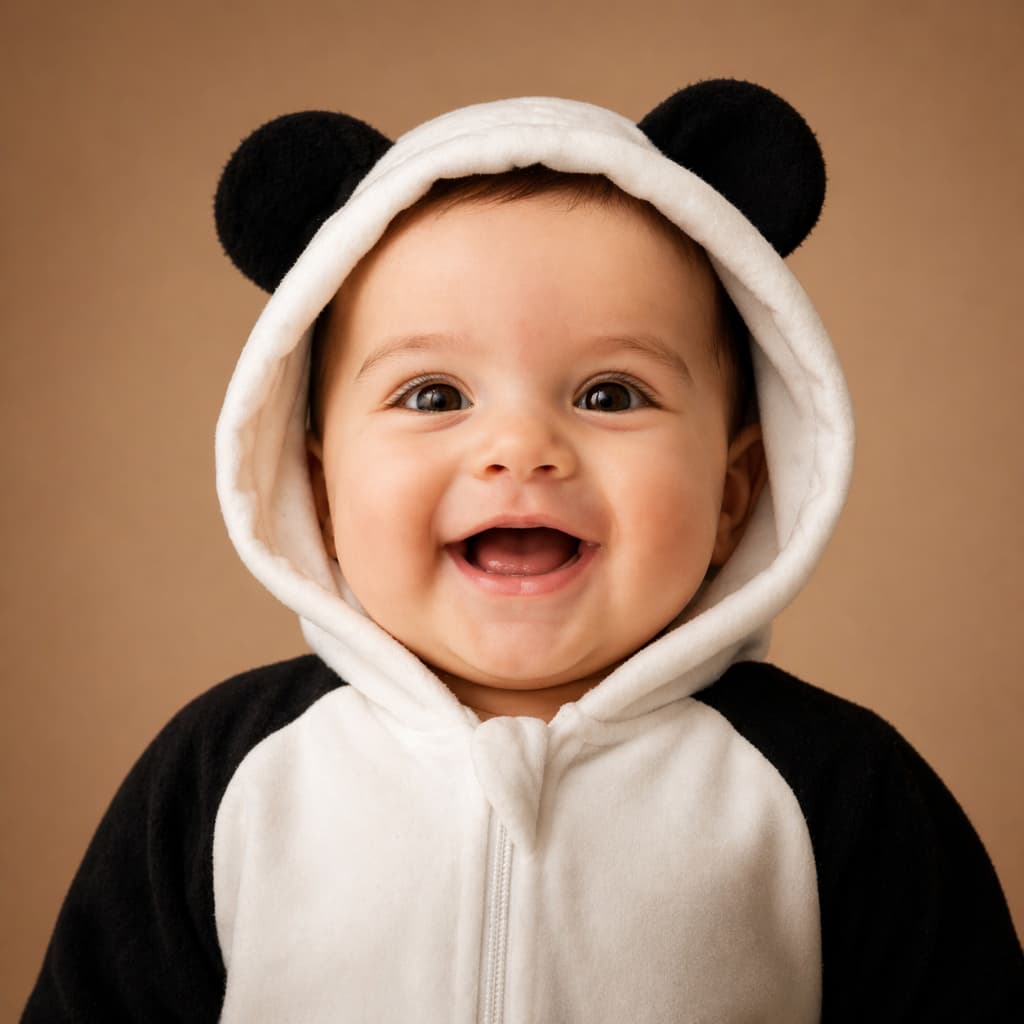 🐼 Macacão Bebê Panda Super Fofo – Quentinho 0 a 12 Meses