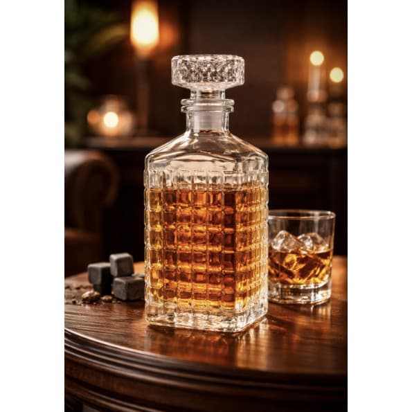 Garrafa de Vidro Para Whisky Bebidas Sortido 560ml Lyor C56