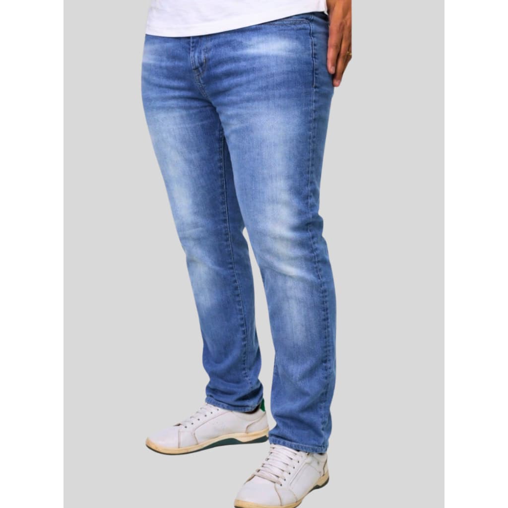 Calça Masculina Jeans Azul Clara Lavagem Used Com Lycra | Premium Confortável | Lançamento 2026 Presente Pai