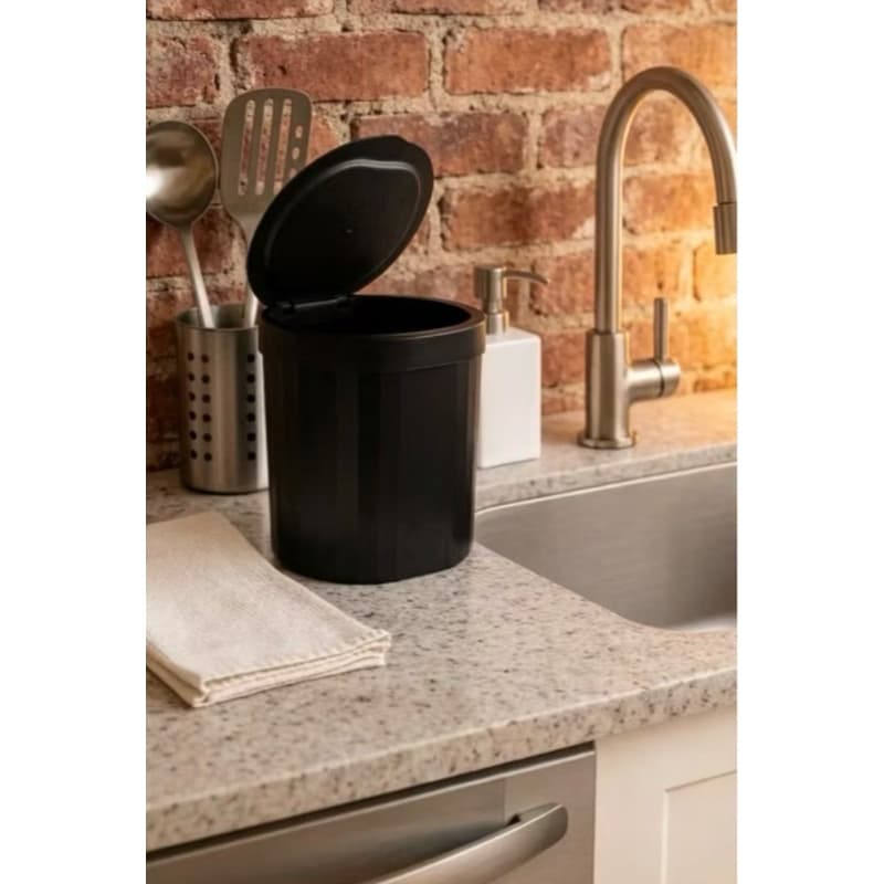 Lixeira de Pia 2,5L Xplast Compacta para Cozinha e Banhe