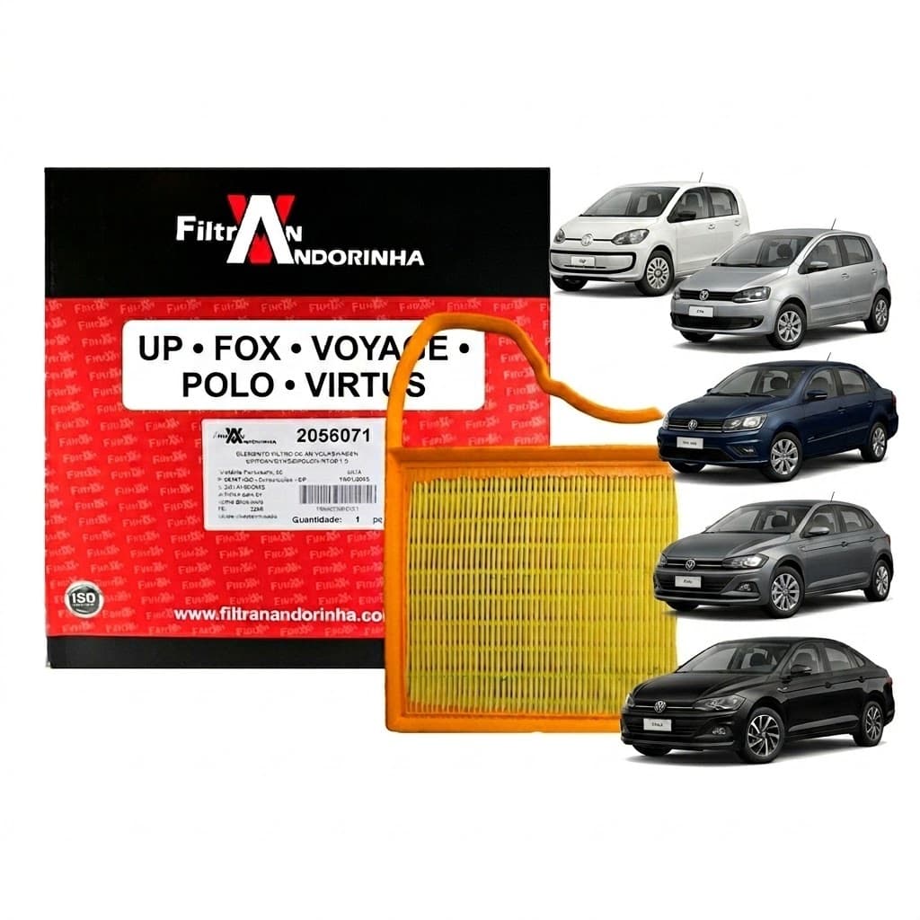 Filtro Ar Do Motor Vw Polo Fox Up Gol Voyage 1.0 12v Filtran