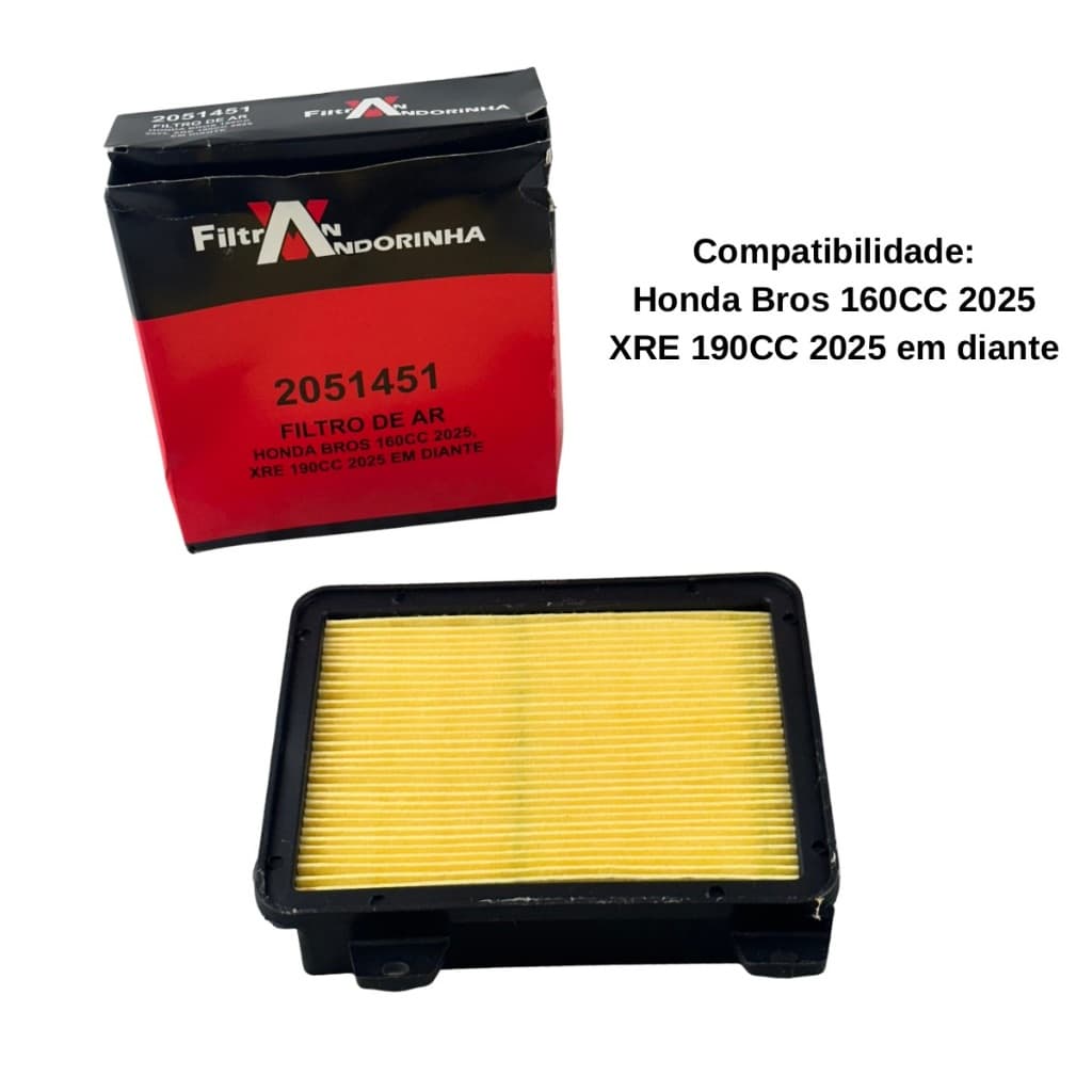 Filtro de Ar - FILTRAN Bros 160 2025 / Xre 190 2025 em diante