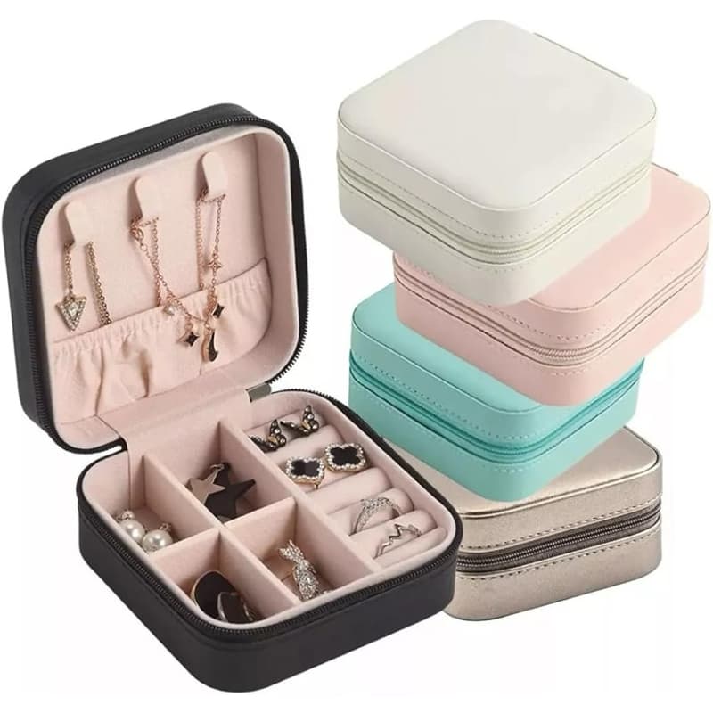 Mini Porta-Joias Portátil com Zíper