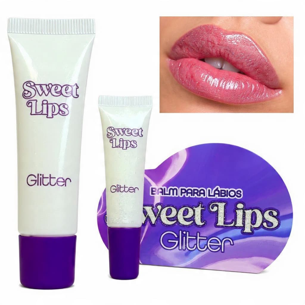 Balm Hidratante Sweet Lips Glitter Safira