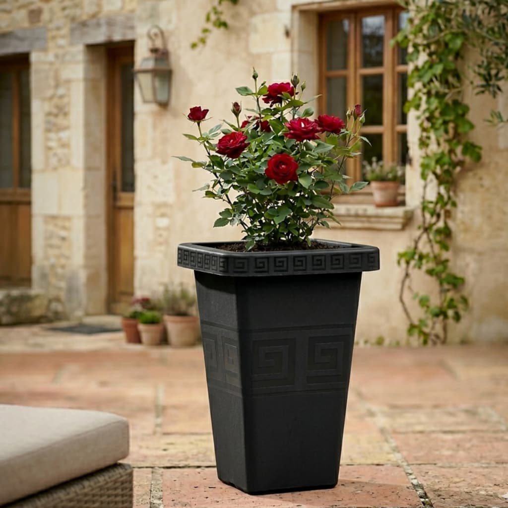 Kit 2 Vasos 13 Litros Vaso De Flor Quadrado Coluna Vaso Grego Para Planta Flores Jardim