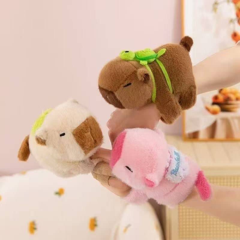Pulseira de Pelúcia Fofa - Capivara e Tartaruga com Cauda Giratória - Brinquedo Companheiro para Crianças(Oferta Live)