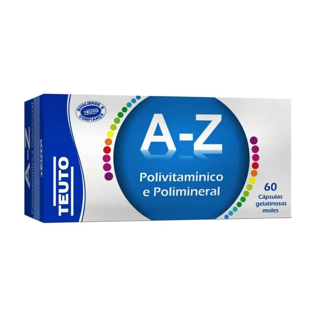 Polivitamínico e Polimineral A-Z com 60 Cápsulas Teuto