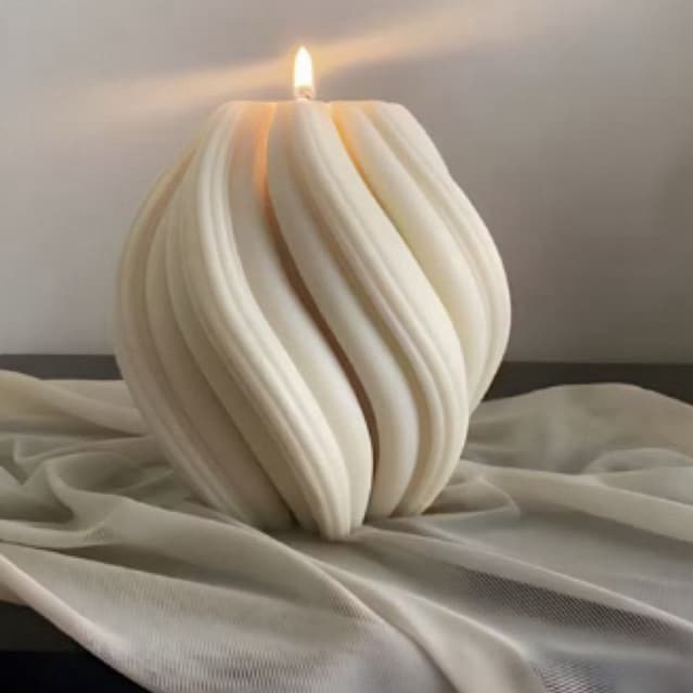 Vela Décor Espiral artesanal