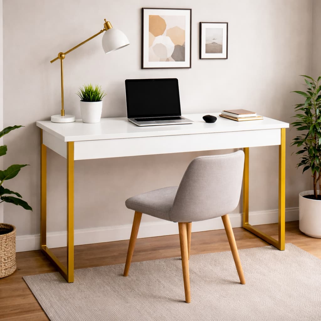 Mesa Escrivaninha Industrial 90 x 45 x 76 cm Resistente e Elegante