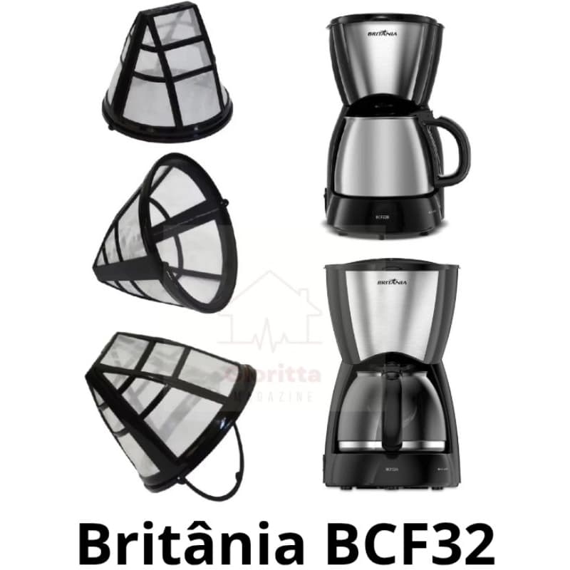 Coador Filtro Permanente Cafeteira Britânia BCF32A e Britânia BCF32B Inox