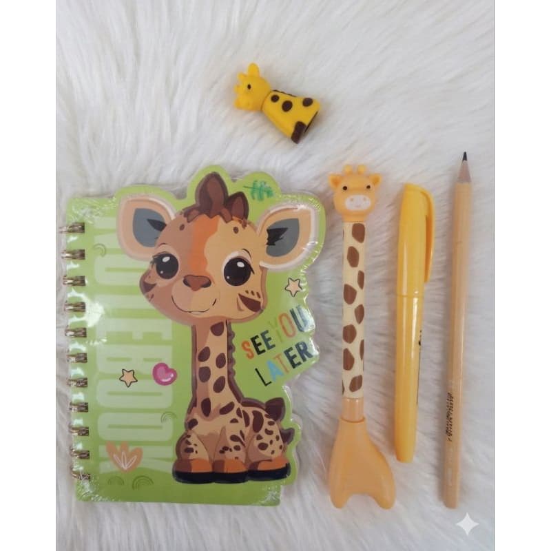 ✨ Kit Papelaria Fofa Kawaii Caderneta Caneta Criativa Presente Barato