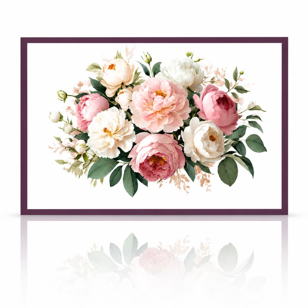 Quadro Decorativo com Estampa de Flores 90x70 Ideal para Salas Moderna Beleza e Aconchego