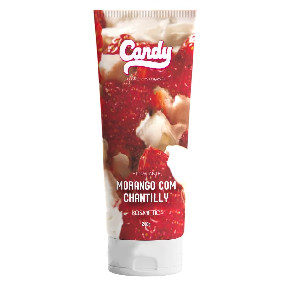 Hidratante Candy - Creme Hidratante - Morango com Chantilly - 200 g