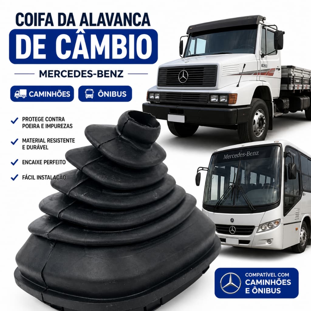 Coifa Alavanca Câmbio Mercedes Benz 1620 1938 OF1721 Caminhão Ônibus Guarda Pó Borracha MB Original.