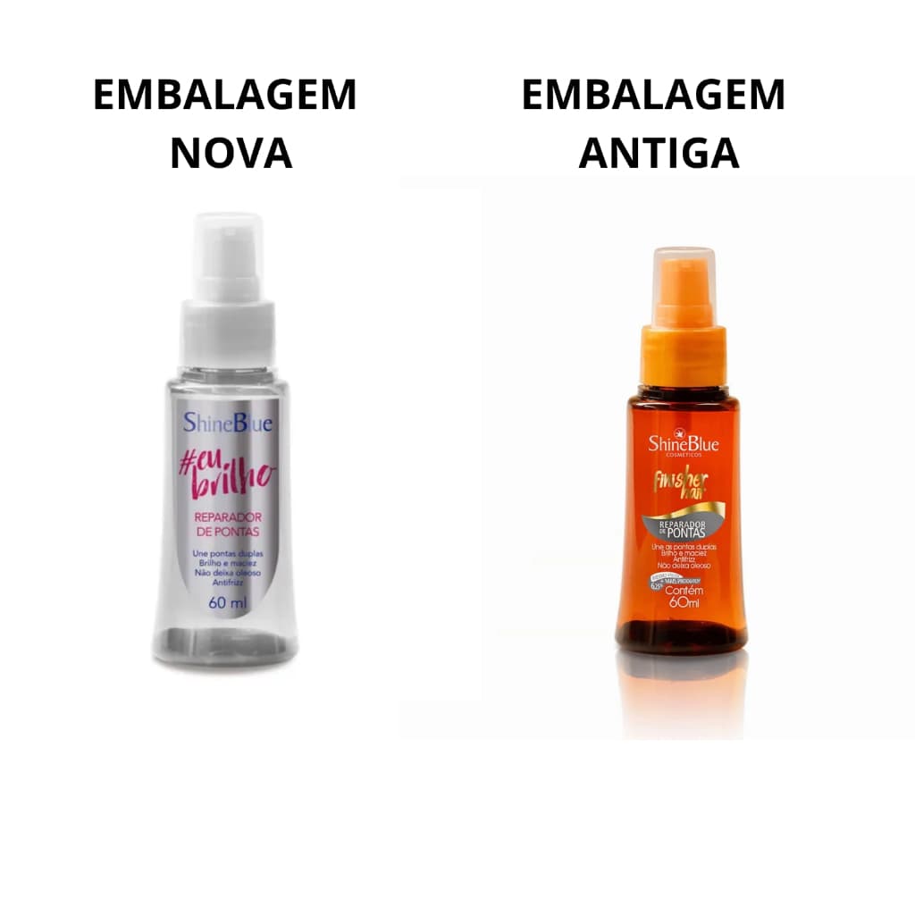 Finalizador Shine Blue Finisher Hair Reparador De Pontas 60ml