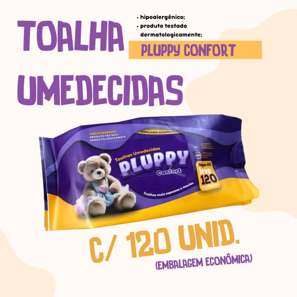 TOALHAS UMEDECIDAS PLUPPY CONFORT C/120 UN
