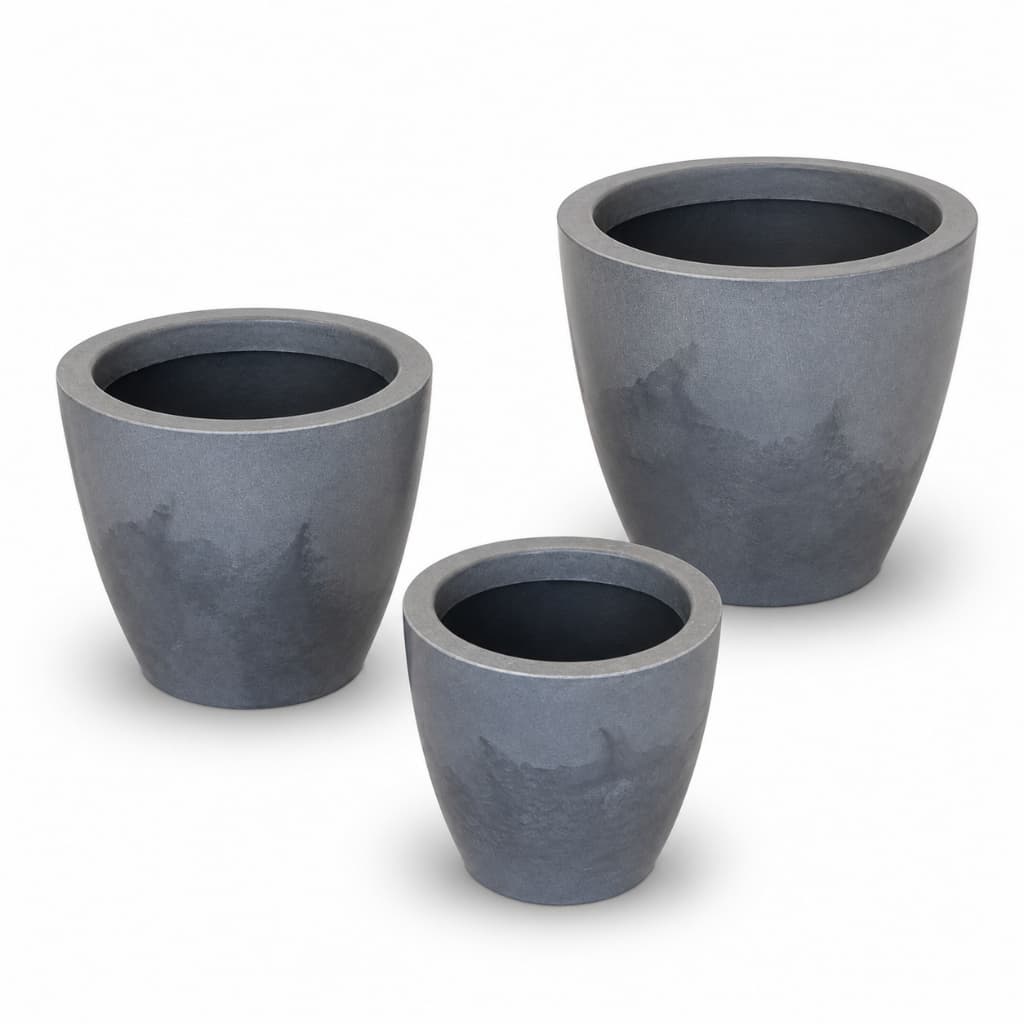 Vaso para Plantas Marmorizado Luxo em Polietileno Decorativo Liso Moderno P/M/G