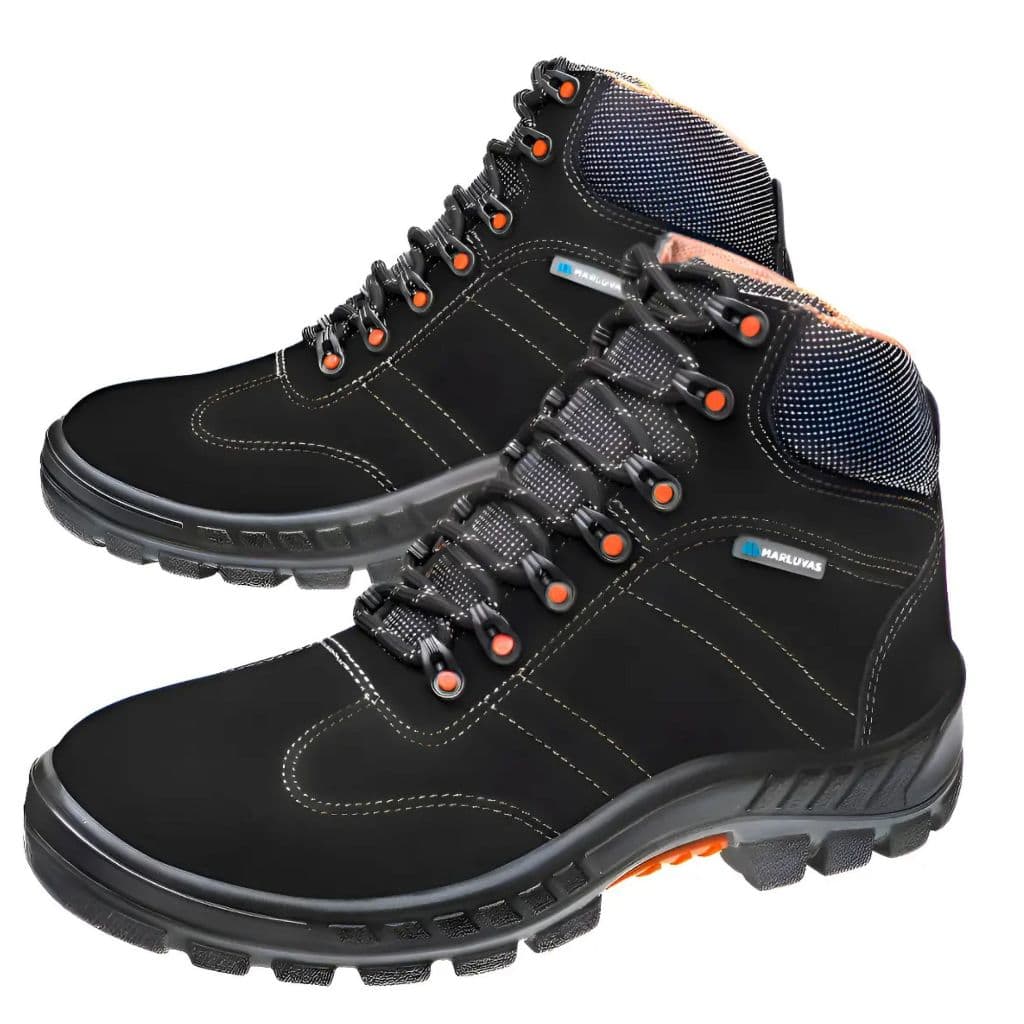 Bota de Segurança Premier 75bpr29 Marluvas Bico Plástico Couro Nobuck Botina EPI CA 41369 TAMANHO 39