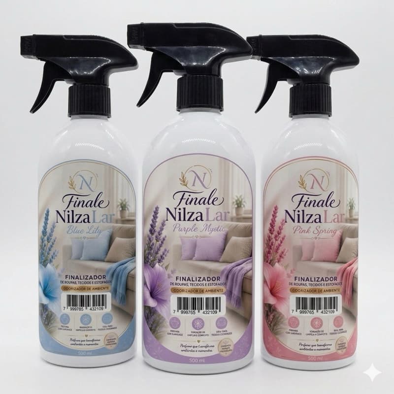 Finale Nilzalar Bouquet Cheiro De Rico Finalizador de Tecidos Aromatizante Ambiente Estofado Cama Cortina 500ml
