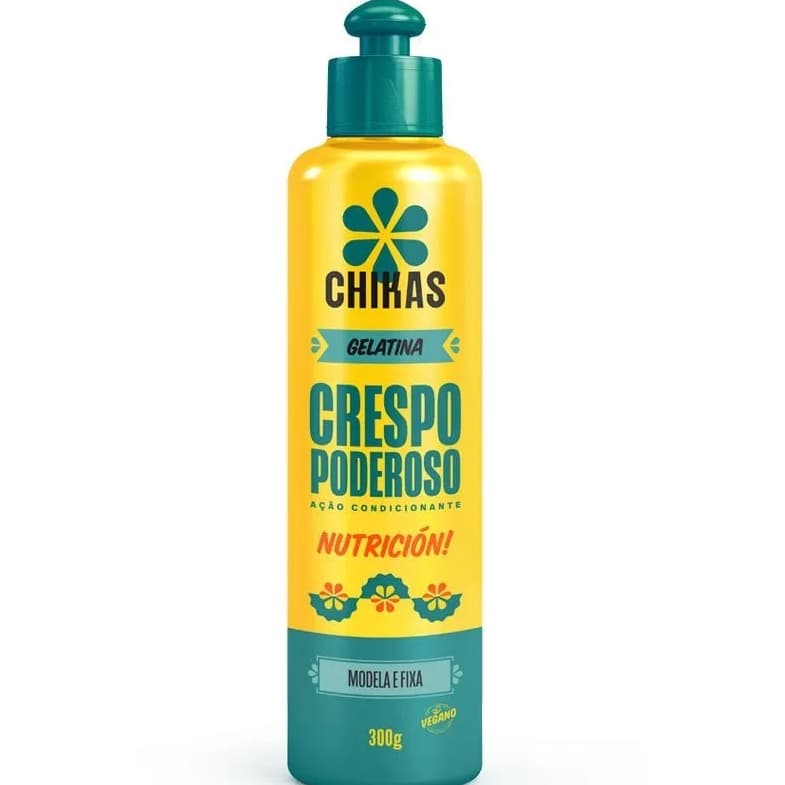 Gelatina Crespo Poderoso Proteção Térmica e Solar 300ml Chikas Cosméticos