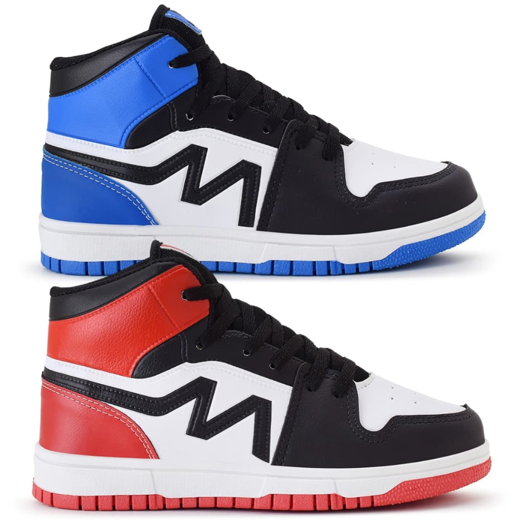 Kit 2 Pares Tênis Infantil Masculino Nippos High Botinha Menino Casual Escolar