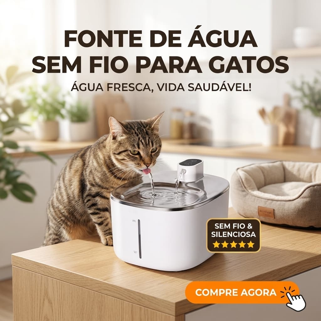 Bebedouro Pet Original Wireless Inox Flow Fonte Sem Fio Para Gatos Cães Recarregável Filtro Carvão Ativado Silencioso